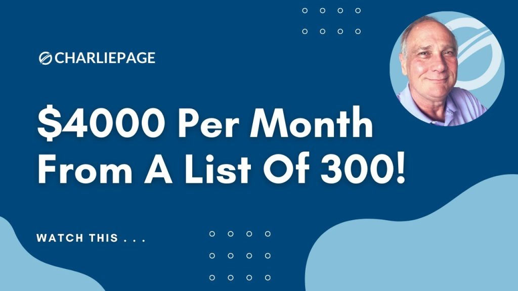$4000 Per Month From A List Of 300!