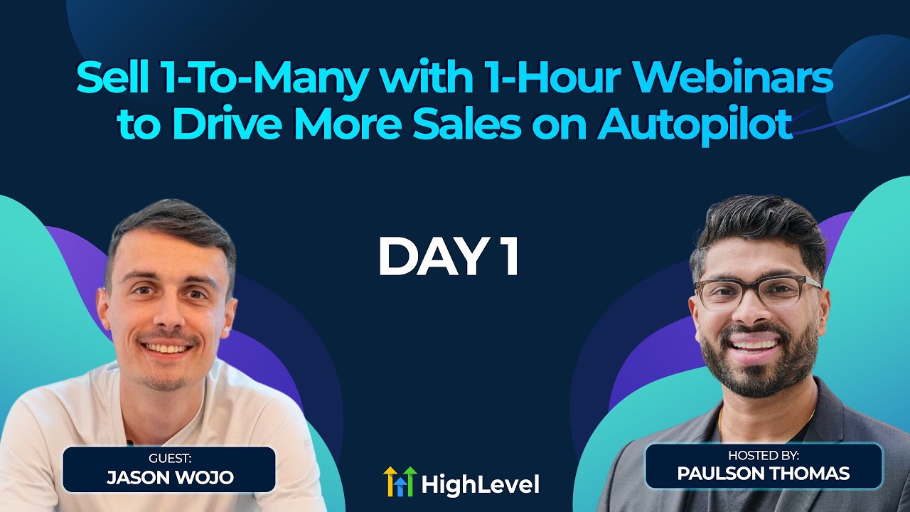 Sell 1-To-Many with 1-Hour Webinars to Drive More Sales on Autopilot - Day 1 Sell 1-To-Many with 1-Hour Webinars to Drive More Sales on Autopilot - Day 1