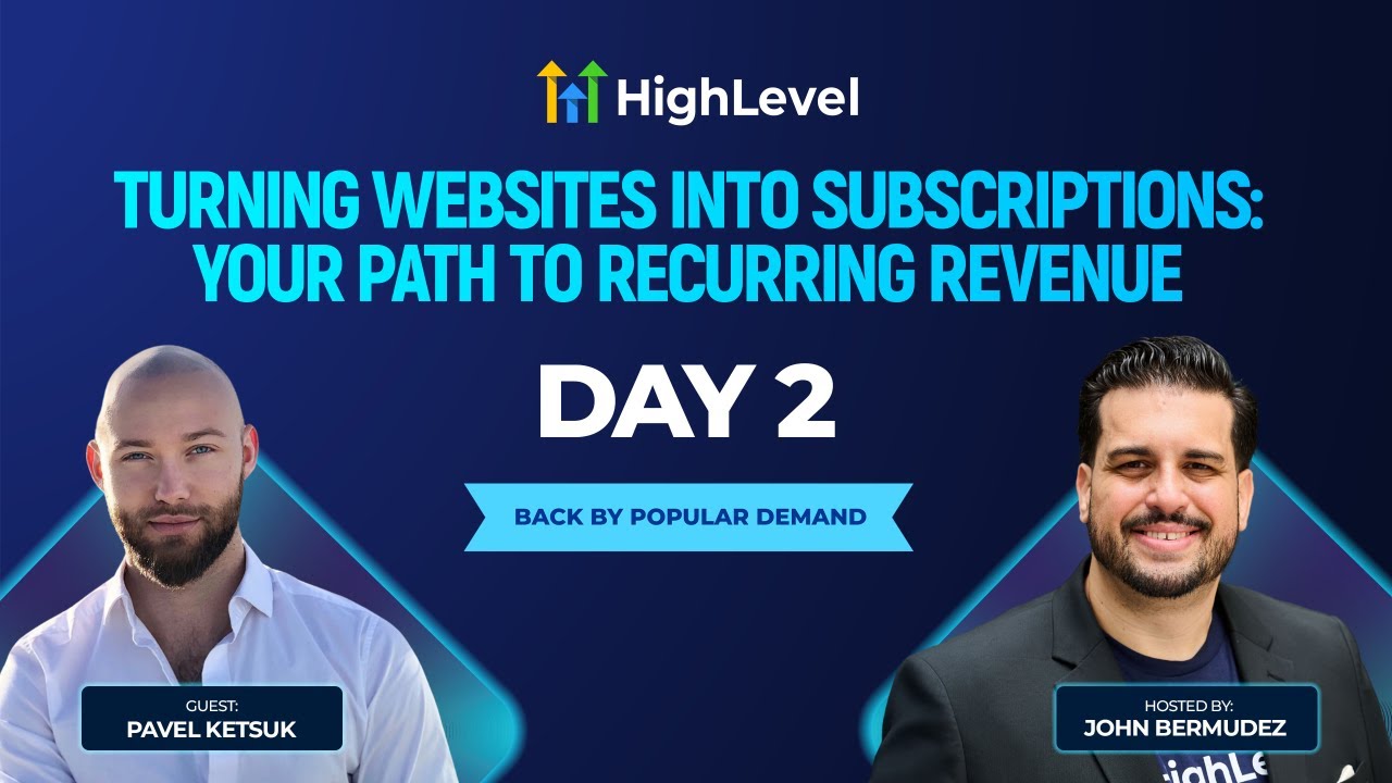 Day 2 - Pavel Ketsuk - Turning Websites into Subscriptions: Your Path to Recurring Revenue