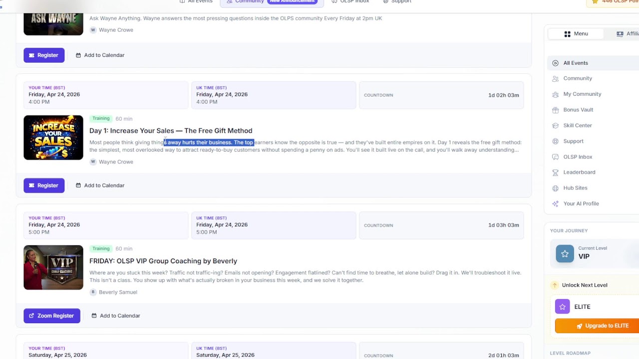 Updates + FREE " Increase your sales" Training!